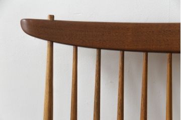 和製ヴィンテージ　小田急ハルク購入　ジョージナカシマ　LOUNGE ARM(ラウンジアーム)　One Arm(ワンアーム、片肘)　CN103　当時のパンフレット付き!!モダンに洗練された右アーム付きラウンジチェア(ジョージ・ナカシマ、アームチェア、イス、椅子、板座チェア、ビンテージ)(R-076882)