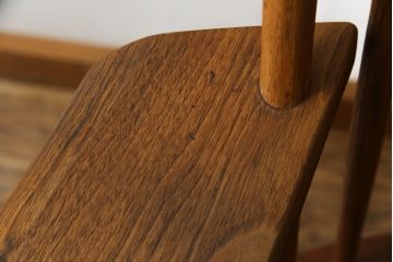 和製ヴィンテージ　小田急ハルク購入　ジョージナカシマ　LOUNGE ARM(ラウンジアーム)　One Arm(ワンアーム、片肘)　CN103　当時のパンフレット付き!!モダンに洗練された右アーム付きラウンジチェア(ジョージ・ナカシマ、アームチェア、イス、椅子、板座チェア、ビンテージ)(R-076882)