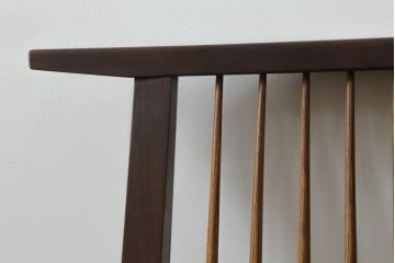 和製ヴィンテージ　小田急ハルク購入　ジョージナカシマ　CN109　CONOID CUSHION　レトロな柄のファブリックが和の雰囲気を高めるコノイドクッションチェア(ジョージ・ナカシマ、リラックスチェア、一人掛けソファ、1Pソファ、椅子、イス、ビンテージ)(R-076883)