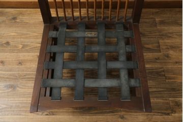 和製ヴィンテージ　小田急ハルク購入　ジョージナカシマ　CN109　CONOID CUSHION　レトロな柄のファブリックが和の雰囲気を高めるコノイドクッションチェア(ジョージ・ナカシマ、リラックスチェア、一人掛けソファ、1Pソファ、椅子、イス、ビンテージ)(R-076883)