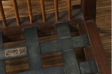 和製ヴィンテージ　小田急ハルク購入　ジョージナカシマ　CN109　CONOID CUSHION　レトロな柄のファブリックが和の雰囲気を高めるコノイドクッションチェア(ジョージ・ナカシマ、リラックスチェア、一人掛けソファ、1Pソファ、椅子、イス、ビンテージ)(R-076883)
