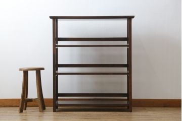 中古　松本民芸家具　#117型　和モダンスタイルにおすすめな本棚(オープンラック、飾り棚、書棚、収納棚、ブックシェルフ)(R-076884)