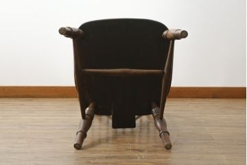 イギリスアンティーク　エルム材　美しい木目が魅力的なダブルボウバックウインザーアームチェア(ウィンザーチェア、ウインザーチェア、板座チェア、ダイニングチェア、椅子、イス、英国)(R-076887)