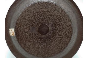 未使用品　戦前　寿　巾着　巻物　南部鴻栄堂　縁起物のモチーフが魅力的な鉄瓶(湯沸、湯瓶、茶道具、茶器)(R-076898)
