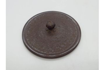 未使用品　戦前　寿　巾着　巻物　南部鴻栄堂　縁起物のモチーフが魅力的な鉄瓶(湯沸、湯瓶、茶道具、茶器)(R-076898)