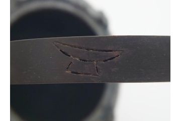 戦前　大正期　釜師　高木治良兵衛　俵形　復生文字　職人技が光る!俵を繊細に表現した鉄瓶(湯沸、湯瓶、茶道具、茶器、共箱付き、木治良兵衛)(R-076899)