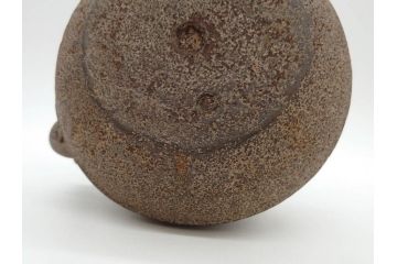 明治〜大正期　光玉堂　金銀象嵌取っ手　銀摘み　竹の装飾が風流な鉄瓶(湯沸、湯瓶、茶道具、茶器)(R-076900)