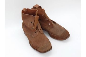 旧日本軍?　10文　24cm　編上靴(編み上げブーツ、陸軍、軍装品、軍靴、装備品、兵隊、軍隊物、アンクルブーツ)(R-076901)