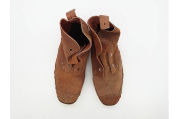 旧日本軍?　10文　24cm　編上靴(編み上げブーツ、陸軍、軍装品、軍靴、装備品、兵隊、軍隊物、アンクルブーツ)(R-076901)