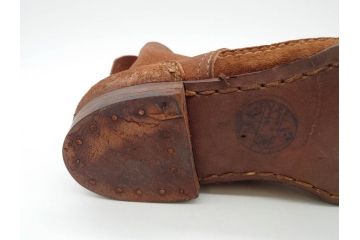 旧日本軍?　10文　24cm　編上靴(編み上げブーツ、陸軍、軍装品、軍靴、装備品、兵隊、軍隊物、アンクルブーツ)(R-076901)