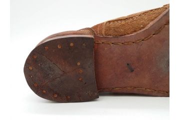 旧日本軍?　10文　24cm　編上靴(編み上げブーツ、陸軍、軍装品、軍靴、装備品、兵隊、軍隊物、アンクルブーツ)(R-076901)