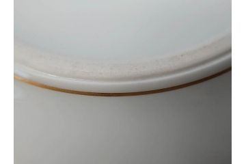 大倉陶園(OKURA、OAC)　オールド大倉　ゴールドライン　シンプルな中にも気品が溢れるティーポット&シュガーポット&クリーマー3点セット(ミルクジャー、ミルクポット、ボンボン入れ、洋食器、白磁、金彩)(R-076904)