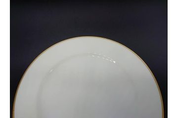 大倉陶園(OKURA、OAC)　オールド大倉　ゴールドライン　約20cm　洗練されたデザインが美しいプレート6枚セット(中皿、洋食器、白磁、金彩)(R-076905)