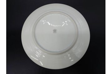 大倉陶園(OKURA、OAC)　オールド大倉　ゴールドライン　約20cm　洗練されたデザインが美しいプレート6枚セット(中皿、洋食器、白磁、金彩)(R-076905)