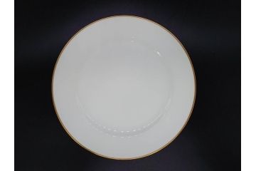 大倉陶園(OKURA、OAC)　オールド大倉　ゴールドライン　約20cm　洗練されたデザインが美しいプレート6枚セット(中皿、洋食器、白磁、金彩)(R-076905)