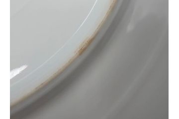 大倉陶園(OKURA、OAC)　オールド大倉　ゴールドライン　約20cm　洗練されたデザインが美しいプレート6枚セット(中皿、洋食器、白磁、金彩)(R-076905)