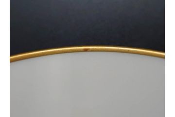 大倉陶園(OKURA、OAC)　オールド大倉　ゴールドライン　約20cm　洗練されたデザインが美しいプレート6枚セット(中皿、洋食器、白磁、金彩)(R-076905)