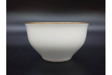 大倉陶園(OKURA、OAC)　オールド大倉　ゴールドライン　ゴールドが凛とした美しさを漂わせるティーカップ&ソーサー5客セット(C&S、洋食器、白磁、金彩)(R-076906)