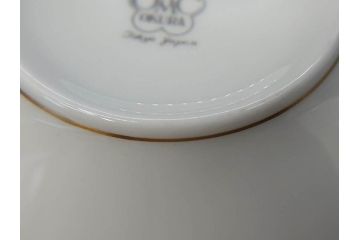 大倉陶園(OKURA、OAC)　オールド大倉　ゴールドライン　ゴールドが凛とした美しさを漂わせるティーカップ&ソーサー5客セット(C&S、洋食器、白磁、金彩)(R-076906)