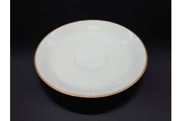大倉陶園(OKURA、OAC)　オールド大倉　ゴールドライン　ゴールドが凛とした美しさを漂わせるティーカップ&ソーサー5客セット(C&S、洋食器、白磁、金彩)(R-076906)