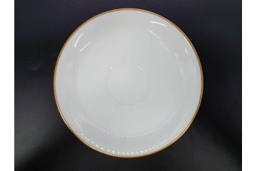 大倉陶園(OKURA、OAC)　オールド大倉　ゴールドライン　ゴールドが凛とした美しさを漂わせるティーカップ&ソーサー5客セット(C&S、洋食器、白磁、金彩)(R-076906)