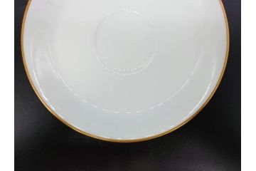 大倉陶園(OKURA、OAC)　オールド大倉　ゴールドライン　ゴールドが凛とした美しさを漂わせるティーカップ&ソーサー5客セット(C&S、洋食器、白磁、金彩)(R-076906)