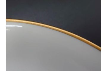 大倉陶園(OKURA、OAC)　オールド大倉　ゴールドライン　ゴールドが凛とした美しさを漂わせるティーカップ&ソーサー5客セット(C&S、洋食器、白磁、金彩)(R-076906)