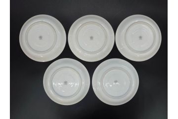 大倉陶園(OKURA、OAC)　オールド大倉　ゴールドライン　ゴールドが凛とした美しさを漂わせるティーカップ&ソーサー5客セット(C&S、洋食器、白磁、金彩)(R-076906)