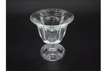昭和初期　プレスガラス　どこか懐かしいレトロなグラス5客セット(古グラス、和ガラス、スイーツグラス、デザートカップ、リキュールグラス、酒器、硝子、ショット、酒杯、高台)(R-076908)