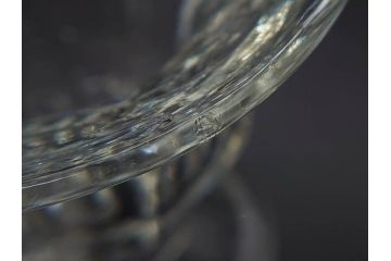 昭和初期　プレスガラス　どこか懐かしいレトロなグラス5客セット(古グラス、和ガラス、スイーツグラス、デザートカップ、リキュールグラス、酒器、硝子、ショット、酒杯、高台)(R-076909)