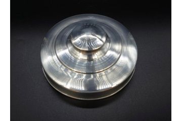 アンティーク雑貨　当時物　デッドストック　アルミ蓋　シンプルで使い勝手のよいガラス瓶2点セット(角型、角瓶、キャニスター、ガラスビン、菓子瓶、硝子、フタ付き、小物入れ、ディスプレイ雑貨、古道具、店舗什器)(R-076910)