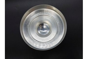 アンティーク雑貨　当時物　デッドストック　アルミ蓋　シンプルで使い勝手のよいガラス瓶2点セット(角型、角瓶、キャニスター、ガラスビン、菓子瓶、硝子、フタ付き、小物入れ、ディスプレイ雑貨、古道具、店舗什器)(R-076910)