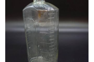 大正〜昭和初期　時を重ねた風合いのボトル瓶5点セット(ガラスビン、ガラス瓶、硝子、薬瓶、花瓶、花入、花器)(R-076916)