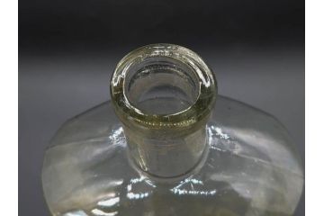 大正〜昭和初期　時を重ねた風合いのボトル瓶5点セット(ガラスビン、ガラス瓶、硝子、薬瓶、花瓶、花入、花器)(R-076916)