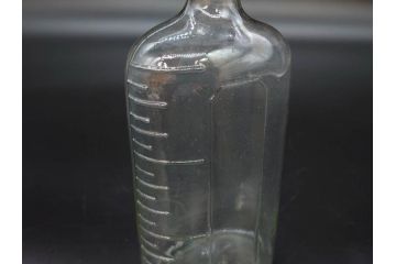 大正〜昭和初期　時を重ねた風合いのボトル瓶5点セット(ガラスビン、ガラス瓶、硝子、薬瓶、花瓶、花入、花器)(R-076916)