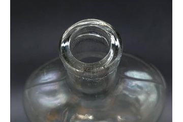 大正〜昭和初期　時を重ねた風合いのボトル瓶5点セット(ガラスビン、ガラス瓶、硝子、薬瓶、花瓶、花入、花器)(R-076916)