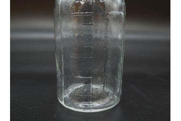 大正〜昭和初期　時を重ねた風合いのボトル瓶5点セット(ガラスビン、ガラス瓶、硝子、薬瓶、花瓶、花入、花器)(R-076916)