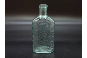 大正〜昭和初期　時を重ねた風合いのボトル瓶5点セット(ガラスビン、ガラス瓶、硝子、薬瓶、花瓶、花入、花器)(R-076916)