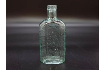 大正〜昭和初期　時を重ねた風合いのボトル瓶5点セット(ガラスビン、ガラス瓶、硝子、薬瓶、花瓶、花入、花器)(R-076916)