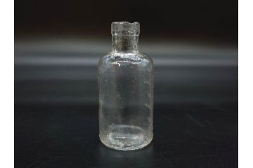 大正〜昭和初期　時を重ねた風合いのボトル瓶5点セット(ガラスビン、ガラス瓶、硝子、薬瓶、花瓶、花入、花器)(R-076916)