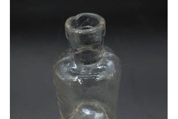 大正〜昭和初期　時を重ねた風合いのボトル瓶5点セット(ガラスビン、ガラス瓶、硝子、薬瓶、花瓶、花入、花器)(R-076916)