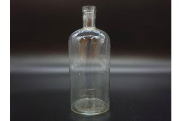 大正〜昭和初期　気泡が味わい深いボトル瓶5点セット(ガラスビン、ガラス瓶、硝子、薬瓶、花瓶、花入、花器)(R-076943)