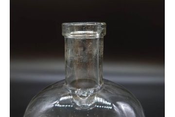 大正〜昭和初期　気泡が味わい深いボトル瓶5点セット(ガラスビン、ガラス瓶、硝子、薬瓶、花瓶、花入、花器)(R-076943)