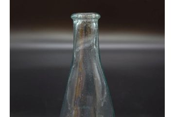 大正〜昭和初期　気泡が味わい深いボトル瓶5点セット(ガラスビン、ガラス瓶、硝子、薬瓶、花瓶、花入、花器)(R-076943)