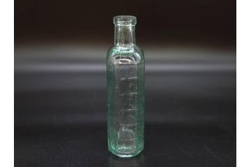 大正〜昭和初期　気泡が味わい深いボトル瓶5点セット(ガラスビン、ガラス瓶、硝子、薬瓶、花瓶、花入、花器)(R-076943)