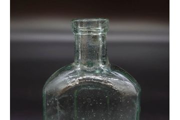 大正〜昭和初期　気泡が味わい深いボトル瓶5点セット(ガラスビン、ガラス瓶、硝子、薬瓶、花瓶、花入、花器)(R-076943)