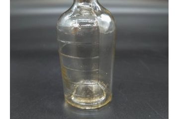 大正〜昭和初期　気泡が味わい深いボトル瓶5点セット(ガラスビン、ガラス瓶、硝子、薬瓶、花瓶、花入、花器)(R-076943)