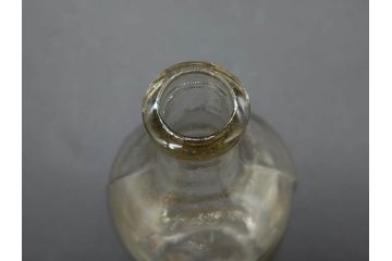 大正〜昭和初期　気泡が味わい深いボトル瓶5点セット(ガラスビン、ガラス瓶、硝子、薬瓶、花瓶、花入、花器)(R-076943)