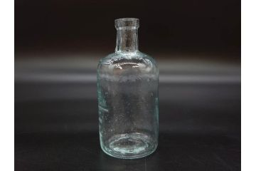 大正〜昭和初期　レトロな風情を感じるボトル瓶5点セット(ガラスビン、ガラス瓶、硝子、薬瓶、花瓶、花入、花器)(R-076944)