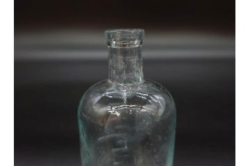 大正〜昭和初期　レトロな風情を感じるボトル瓶5点セット(ガラスビン、ガラス瓶、硝子、薬瓶、花瓶、花入、花器)(R-076944)